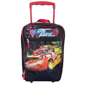 Disney Pixar Cars Lighting McQueen Kids Luggage Roller Suitcase